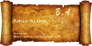Bahis Alinda névjegykártya